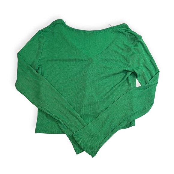 zara green button up cardigan sweater size small - Picture 3 of 8